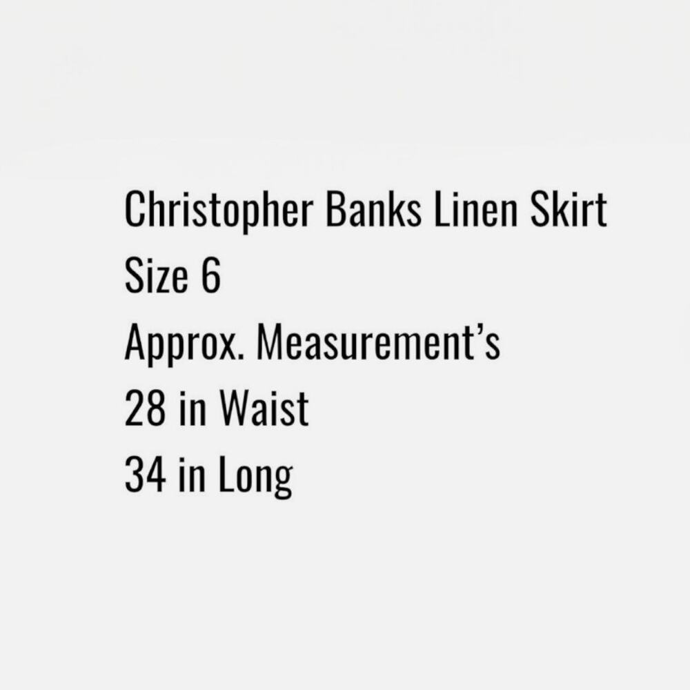 VTG Christopher & Banks Skirt Women's 6 Tan Linen Blend Lagenlook Midi Maxi 90s - Picture 2 of 11